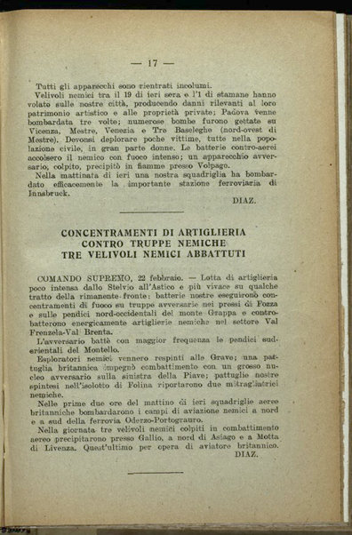 Il diario della nostra guerra : bollettini ufficiali dell'esercito e della marina